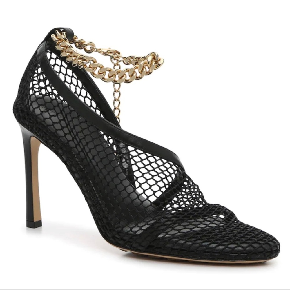 Bottega Veneta Black Chain Mesh Pumps 
Size 38